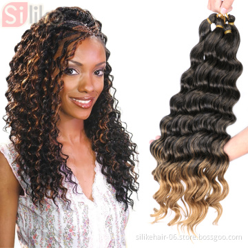 Afro kinky Deep water Wave  Crochet hair loose deep wave bundles wave crochet braiding synthetic hair expression bulk